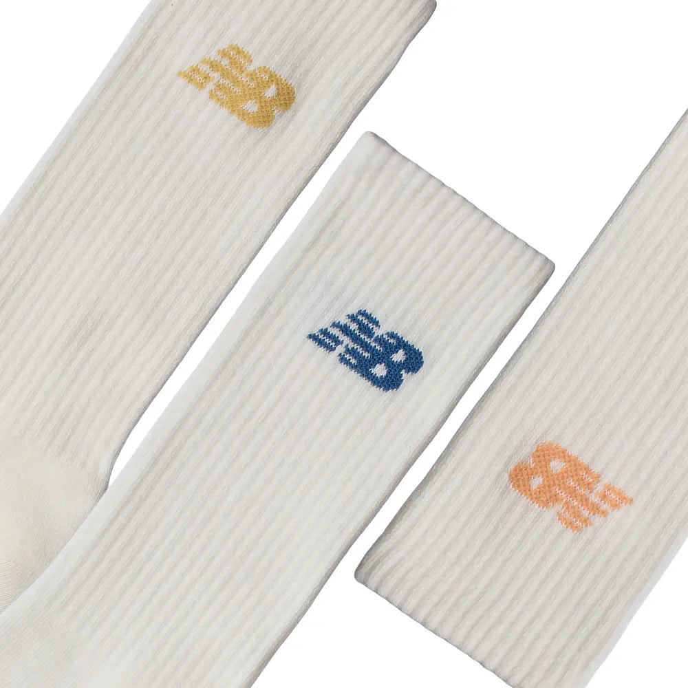 New Balance Meias Crew 3P Bege New Balance