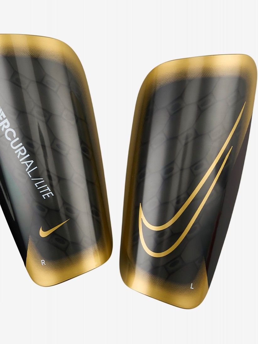 Nike Caneleiras Mercurial Lite Preto/Dourado Nike