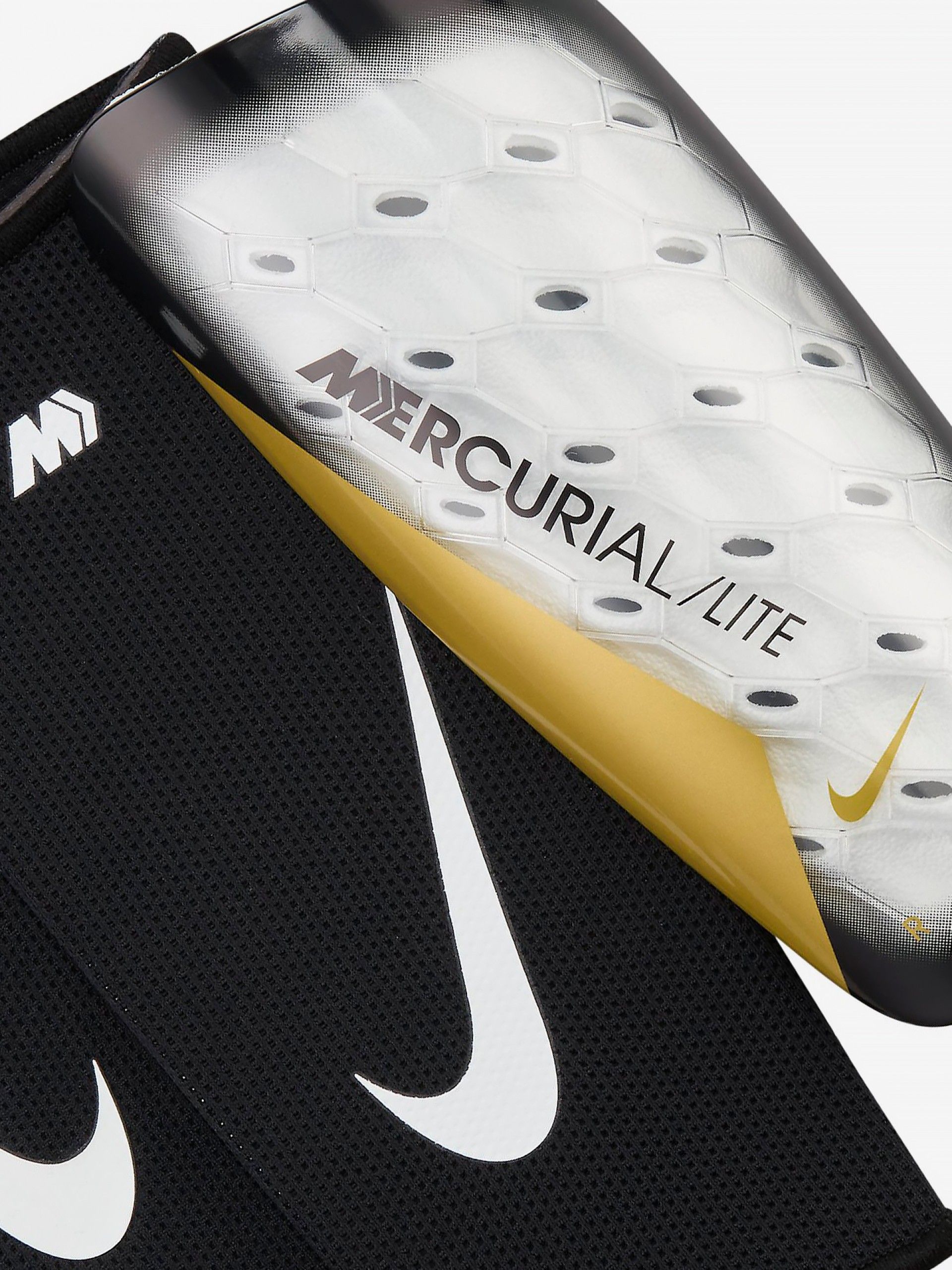 Nike Caneleiras Mercurial Lite Branco/Dourado Nike