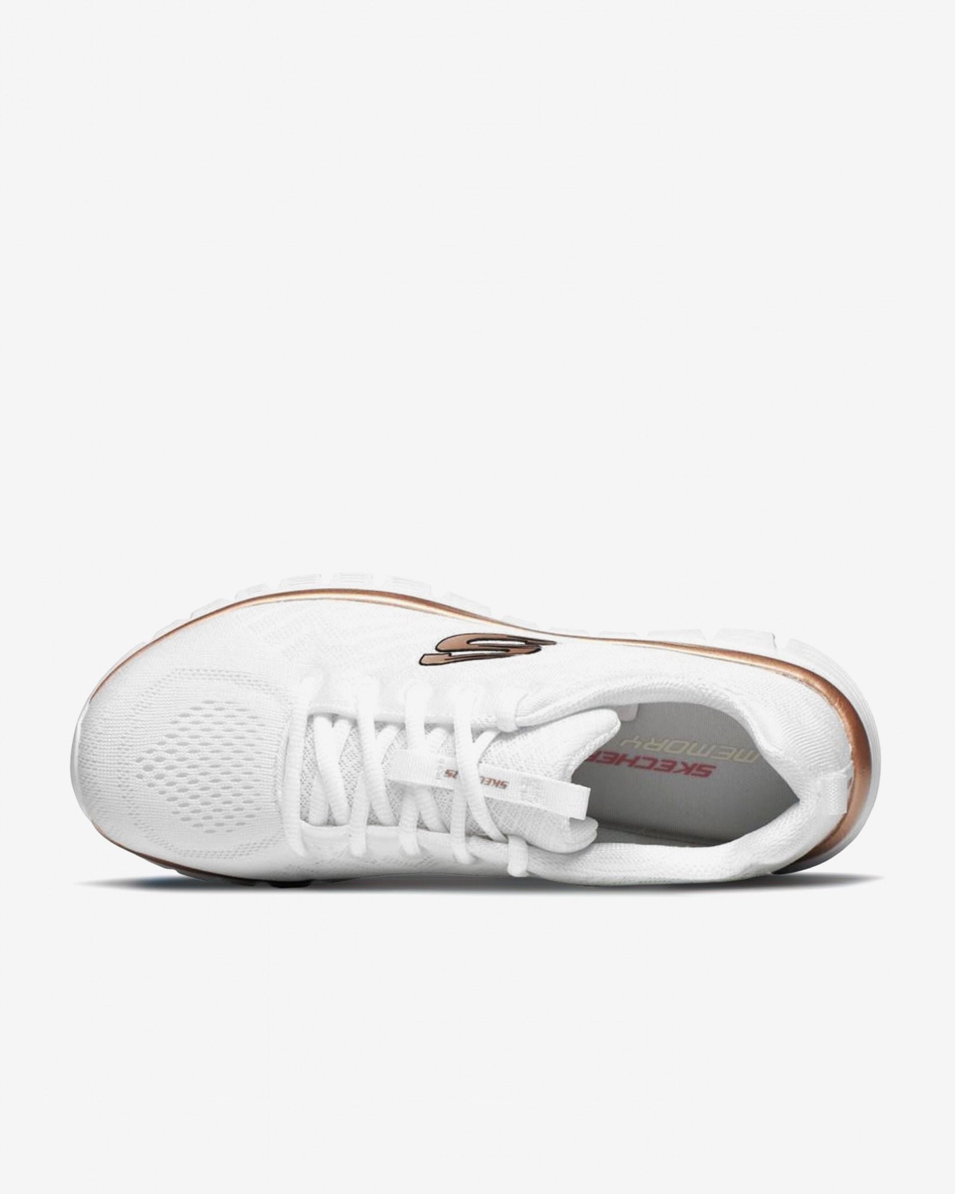 Sapatilhas Skechers Get Connected Branca/Dourada Skechers