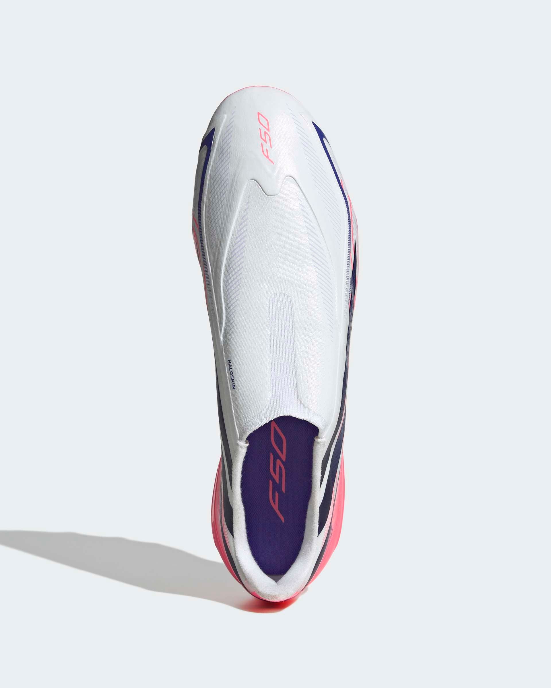 Chuteiras Adidas F50 Hyperfast League LL AG Branca/Rosa Adidas