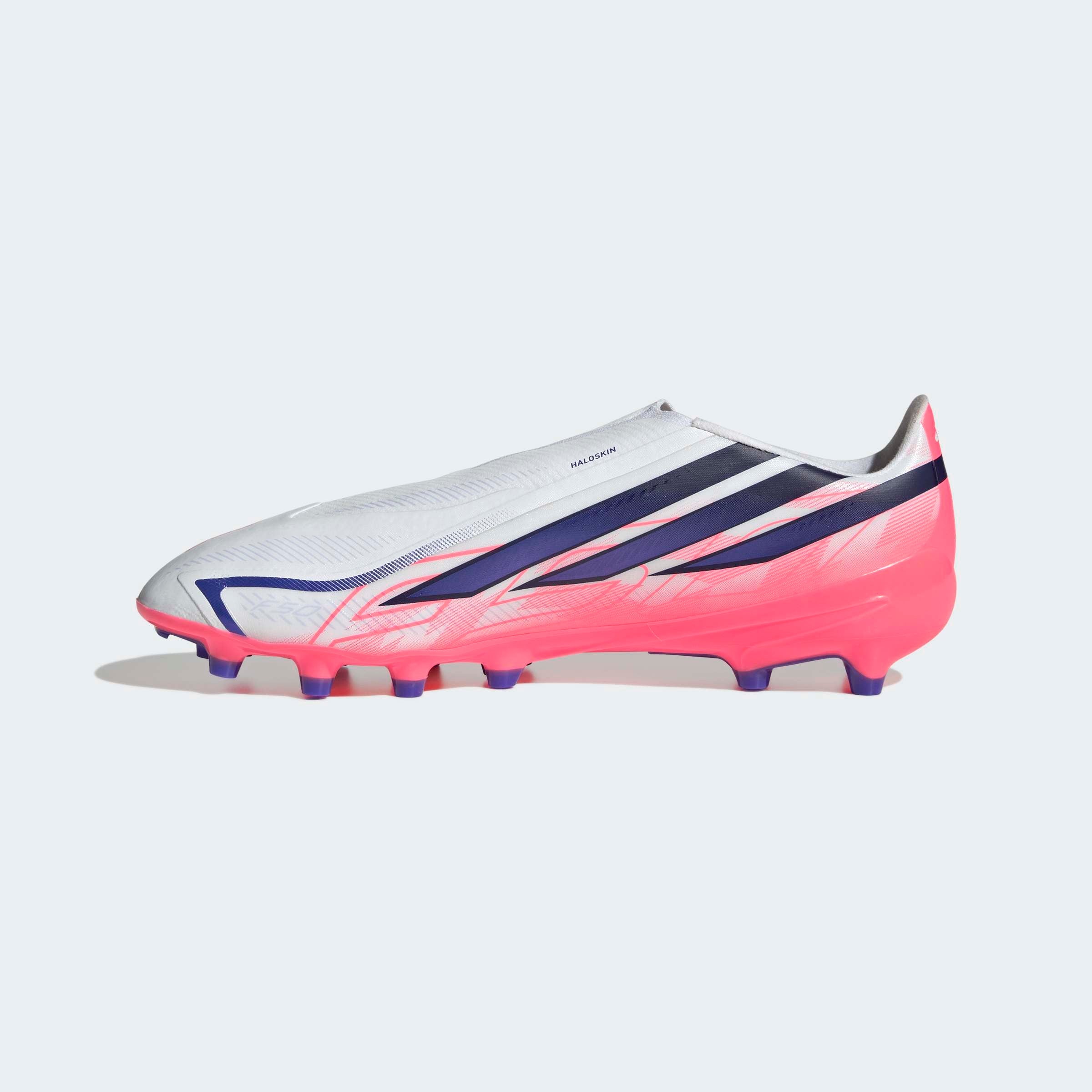 Chuteiras Adidas F50 Hyperfast League LL AG Branca/Rosa Adidas