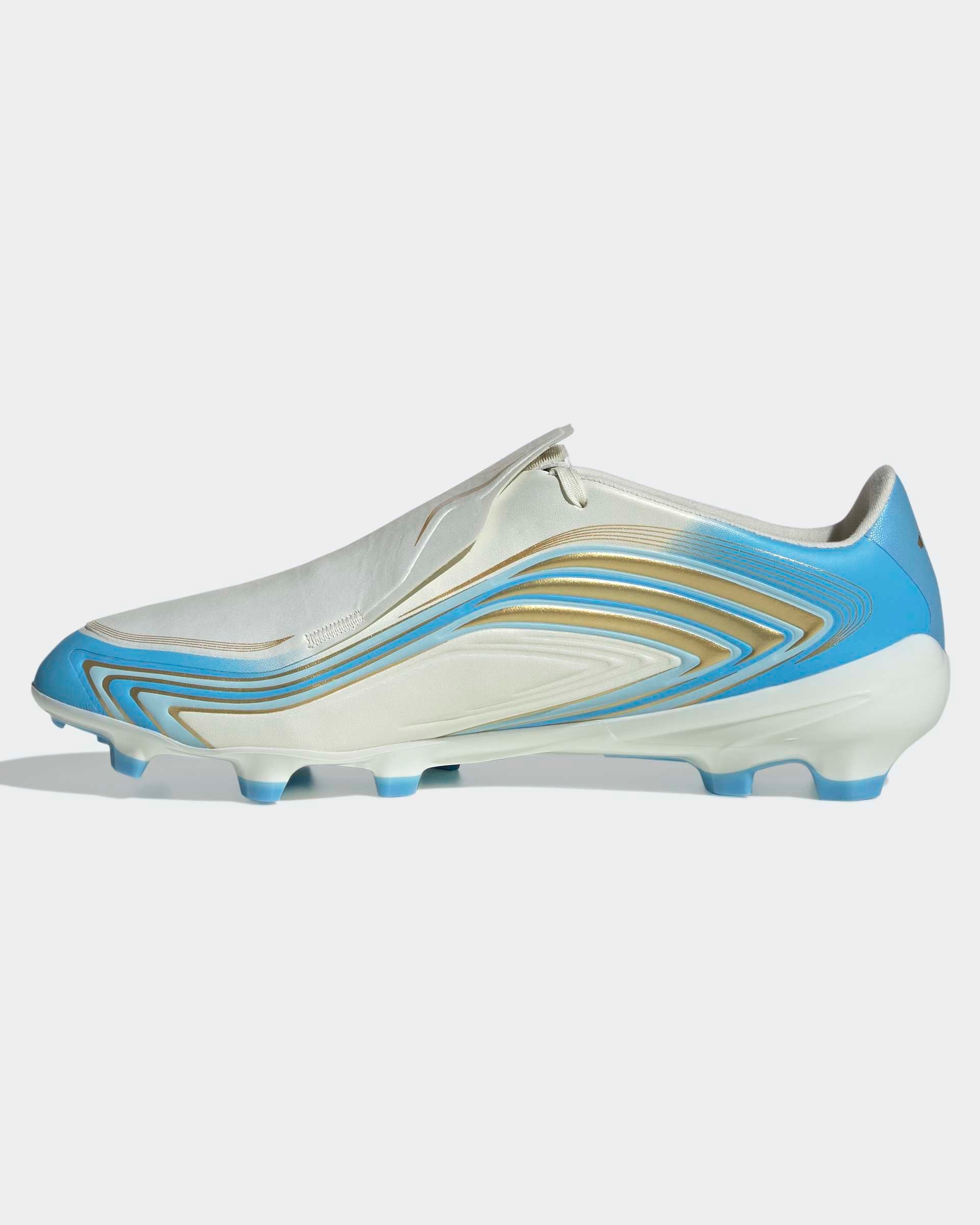 Chuteiras Adidas F50 Messi League FG Branca/Dourada Adidas