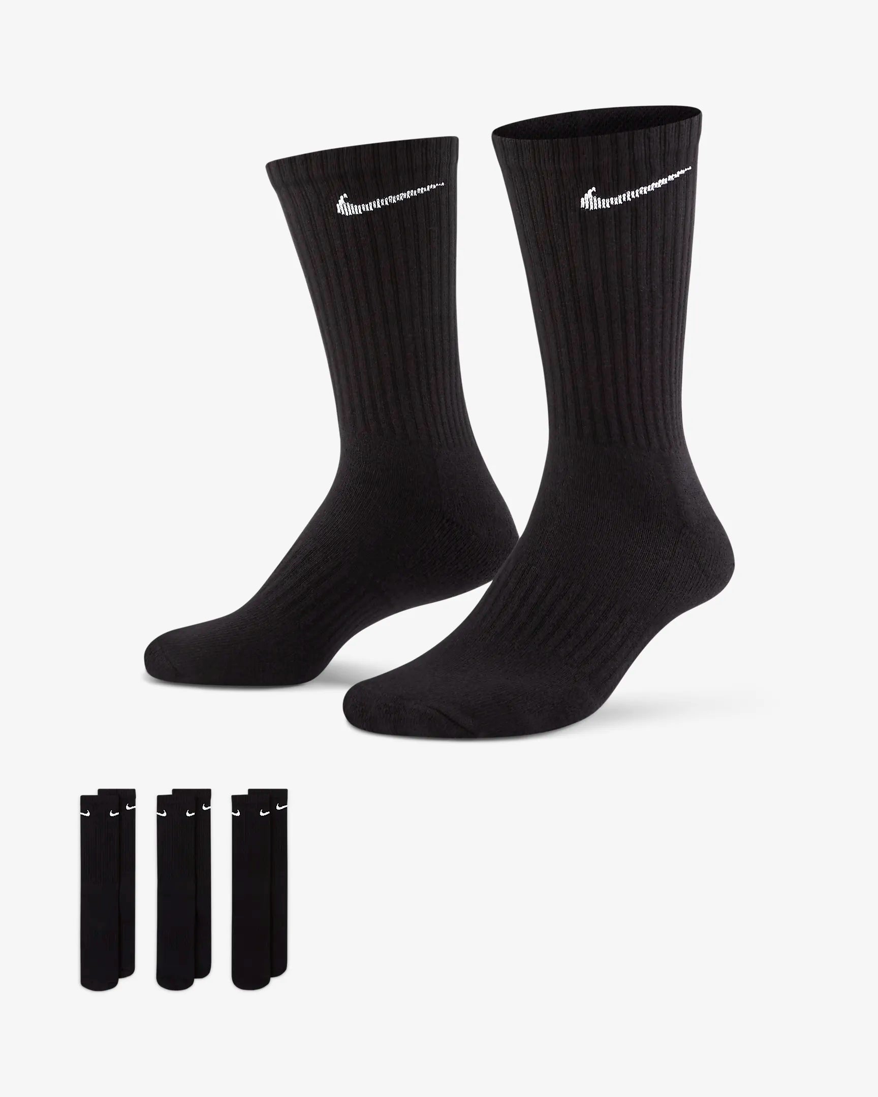 Pack 3 Meias Nike Everyday Pretas Nike