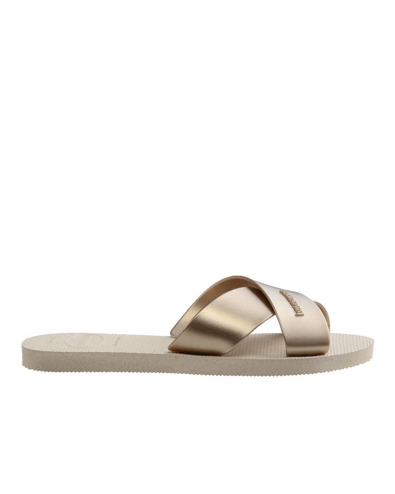 Chinelos Havaianas Aqua Metal Mulher Bege Havaianas