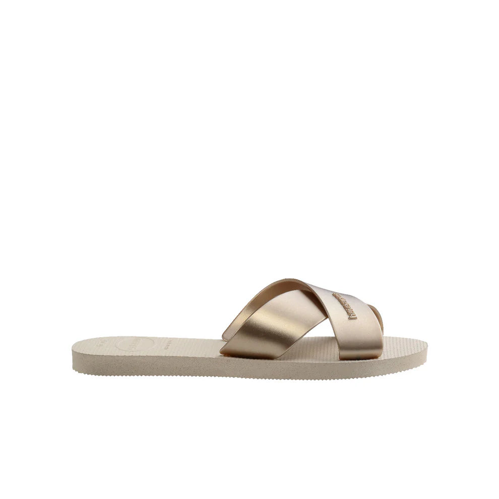 Chinelos Havaianas Aqua Metal Mulher Bege Havaianas