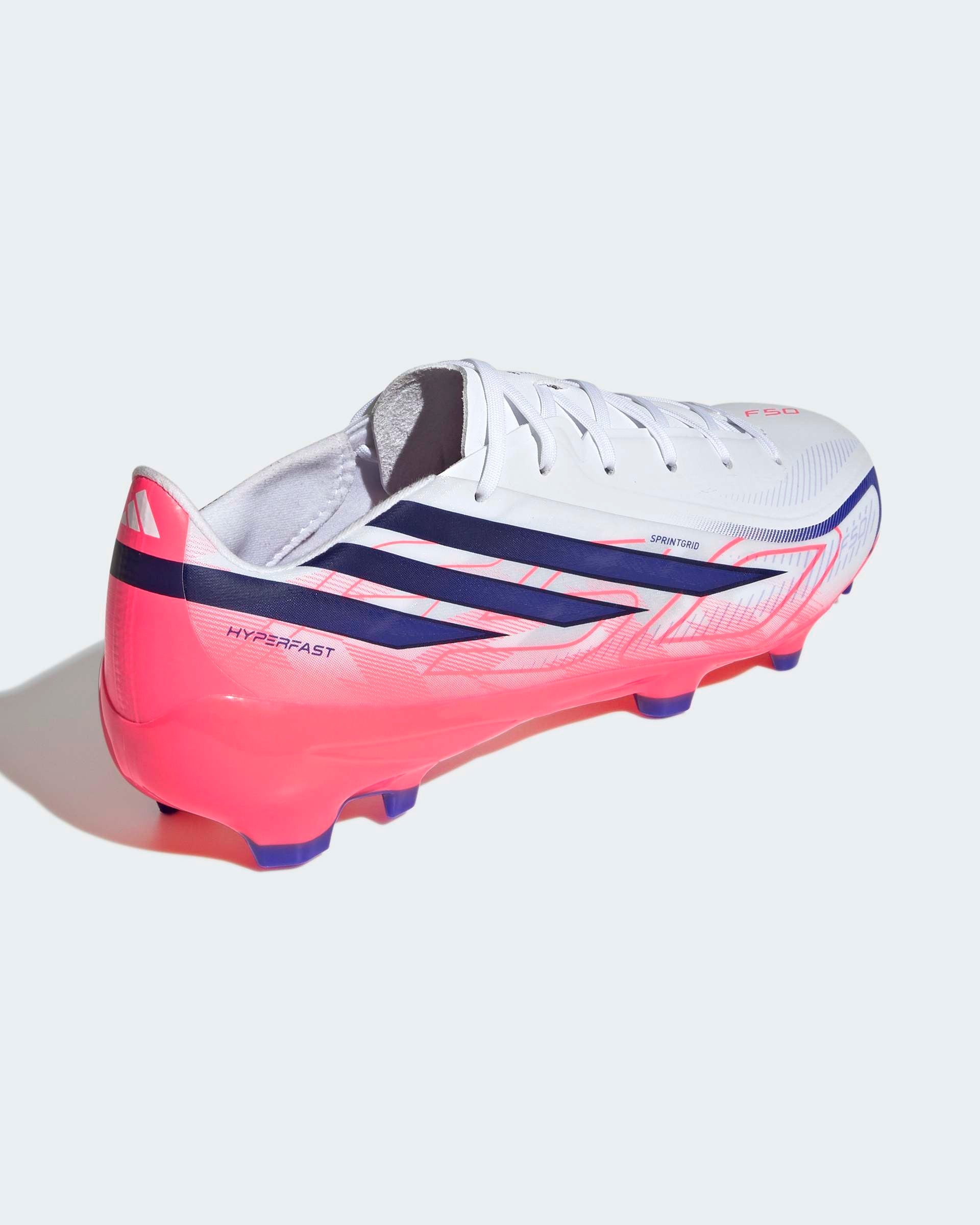 Chuteiras Adidas F50 Hyperfast League FG Branco/Rosa Adidas