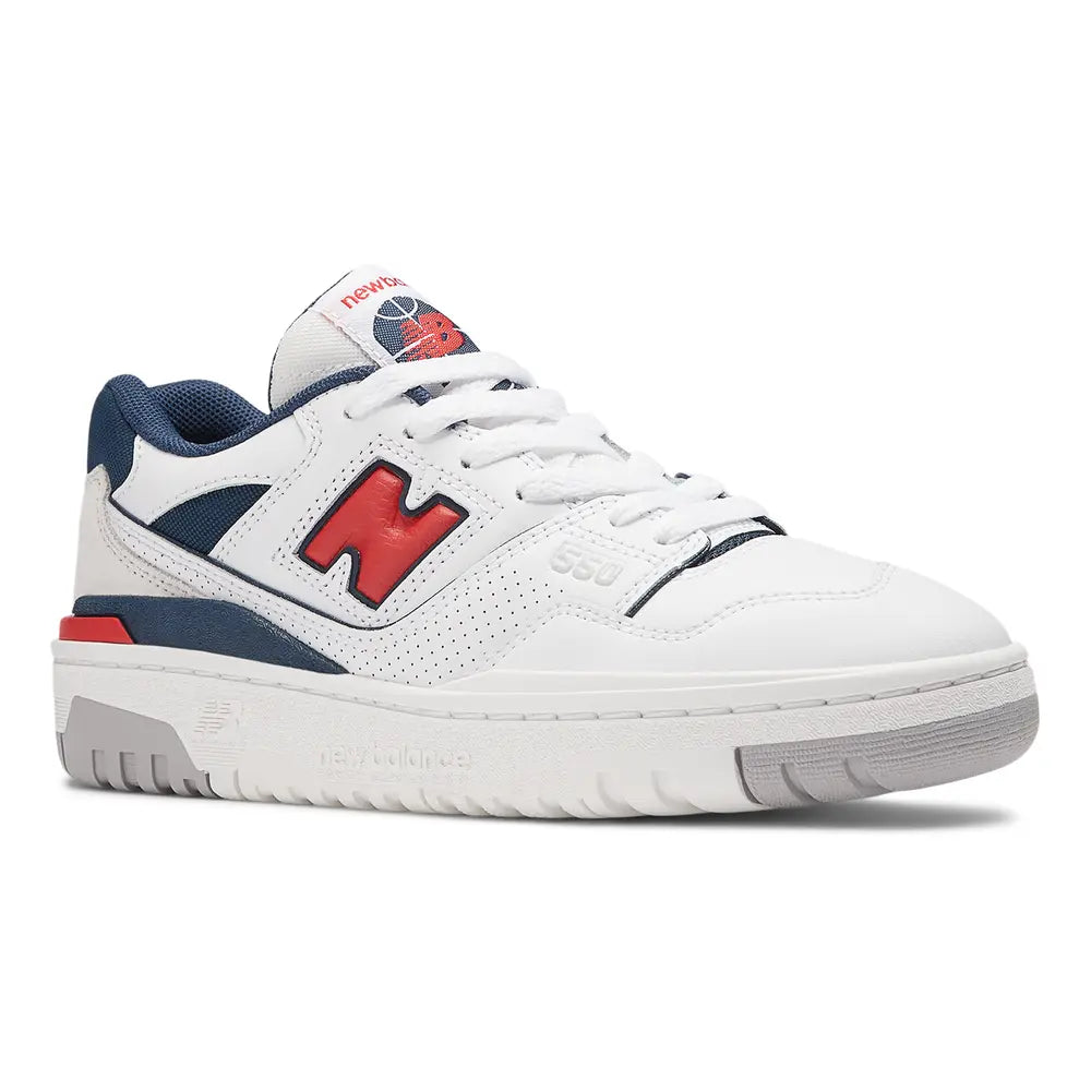 New Balance 550 J Branca/Vermelho New Balance