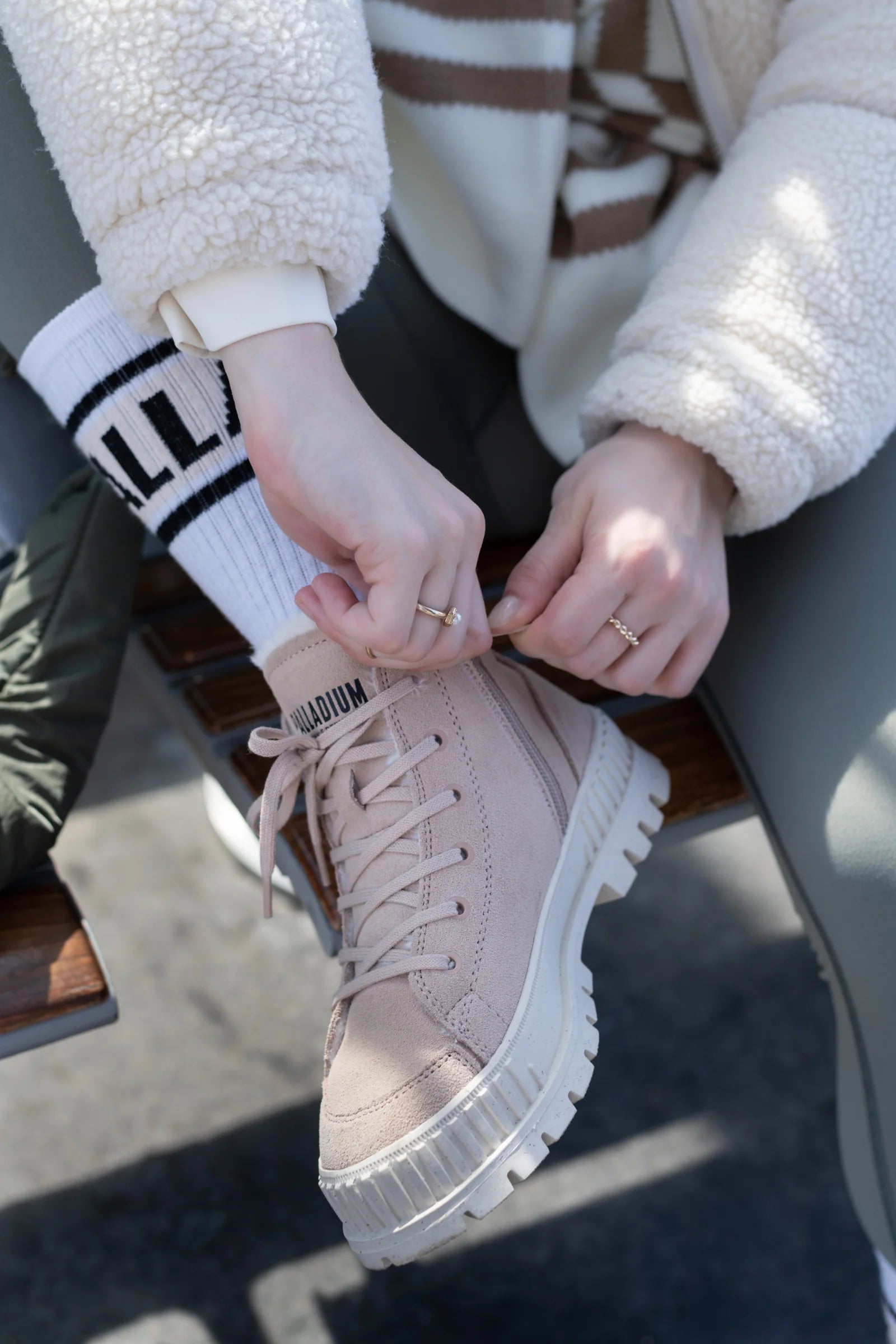 Palladium Bota Pallashock Zip Warm Bege Palladium