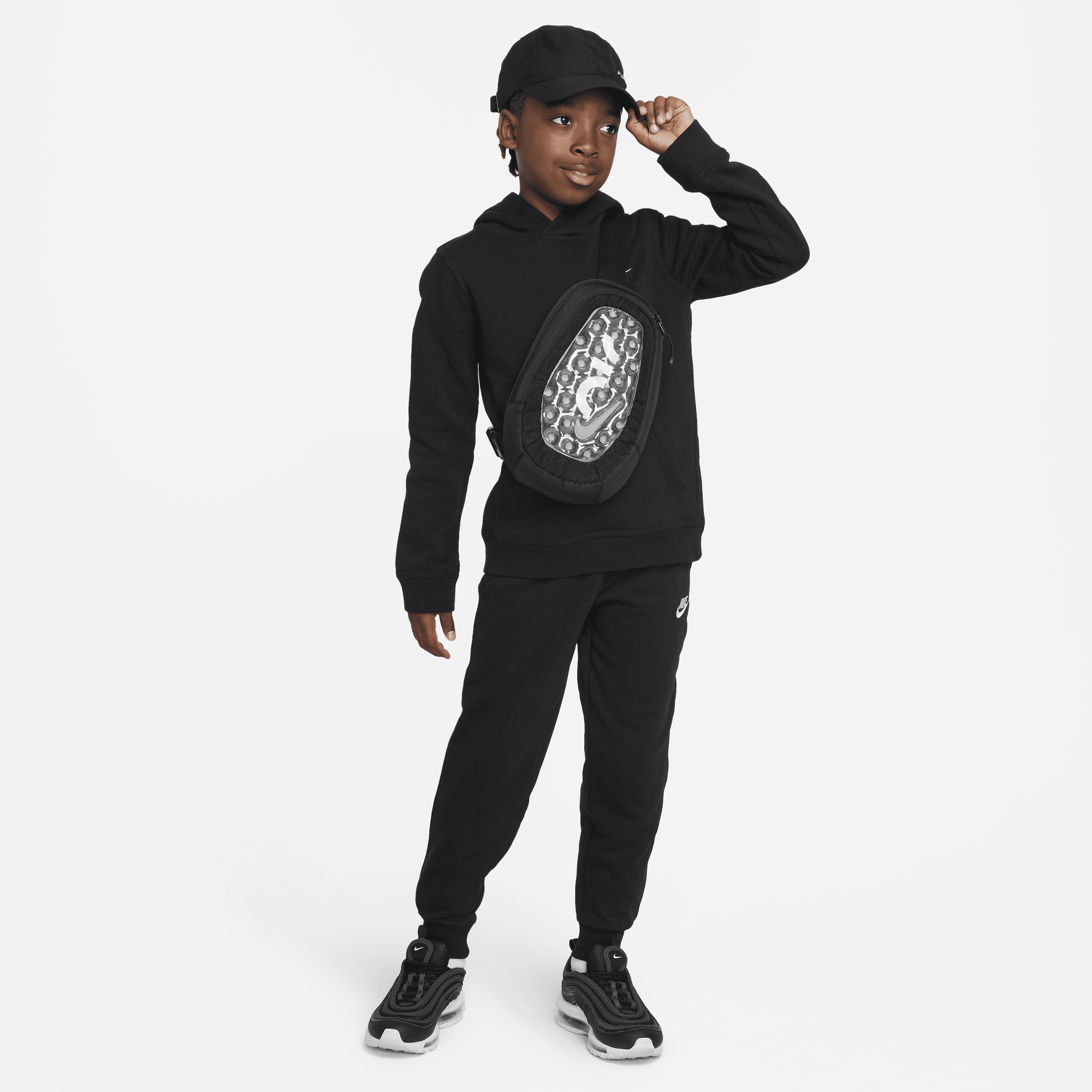 Nike Calças Club Cardadas Jr Preto Nike