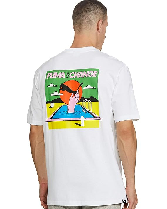 Puma Downtown Graphic T-shirt Branca Puma