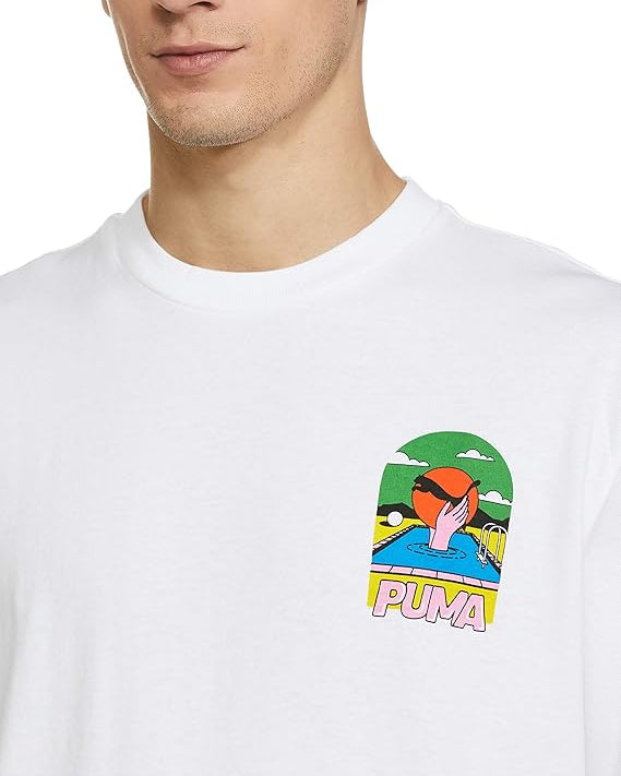Puma Downtown Graphic T-shirt Branca Puma