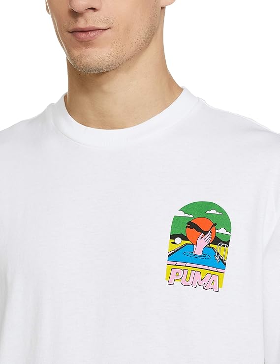 Puma Downtown Graphic T-shirt Branca Puma