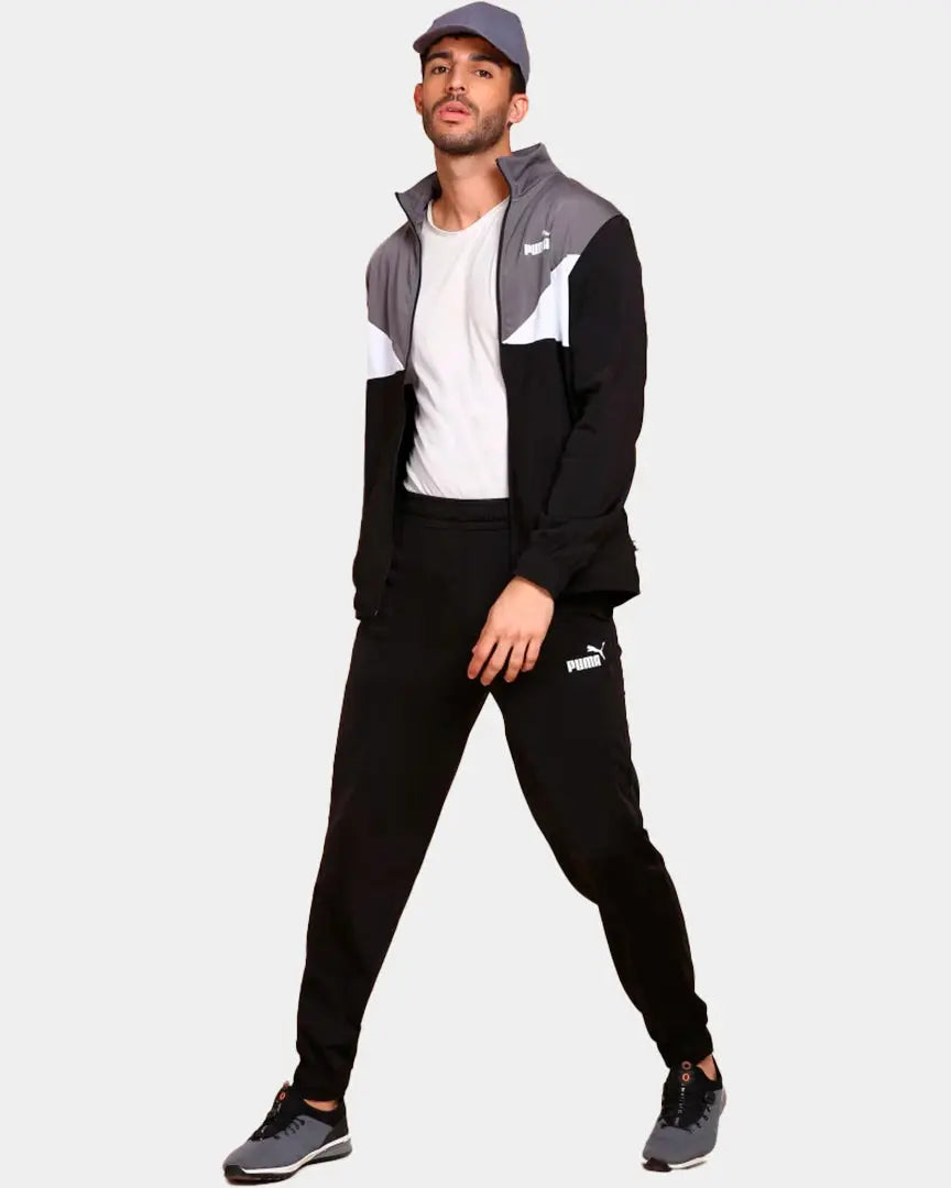 Fato de Treino Puma Colorblock Preto/Cinzento/Branco 84584801