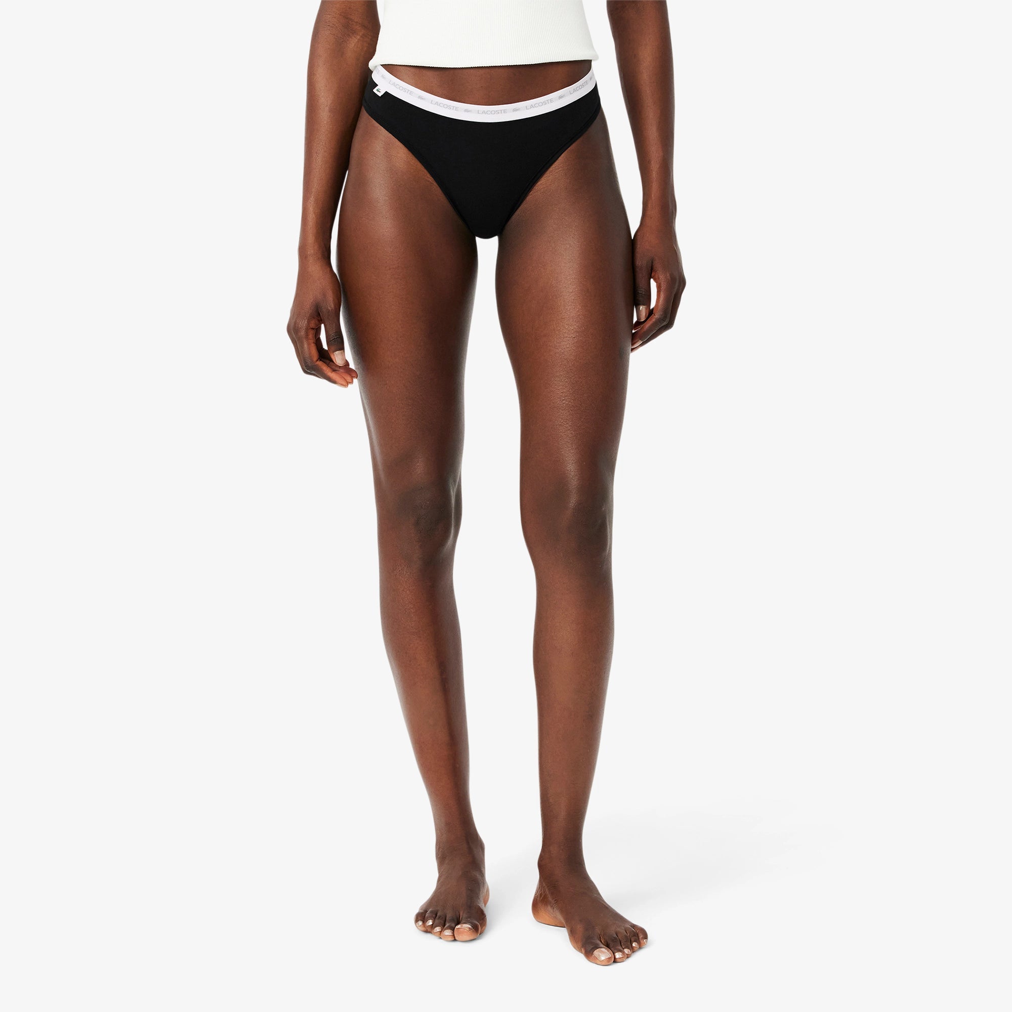 Lacoste Pack 3 Cuecas String Preto Lacoste