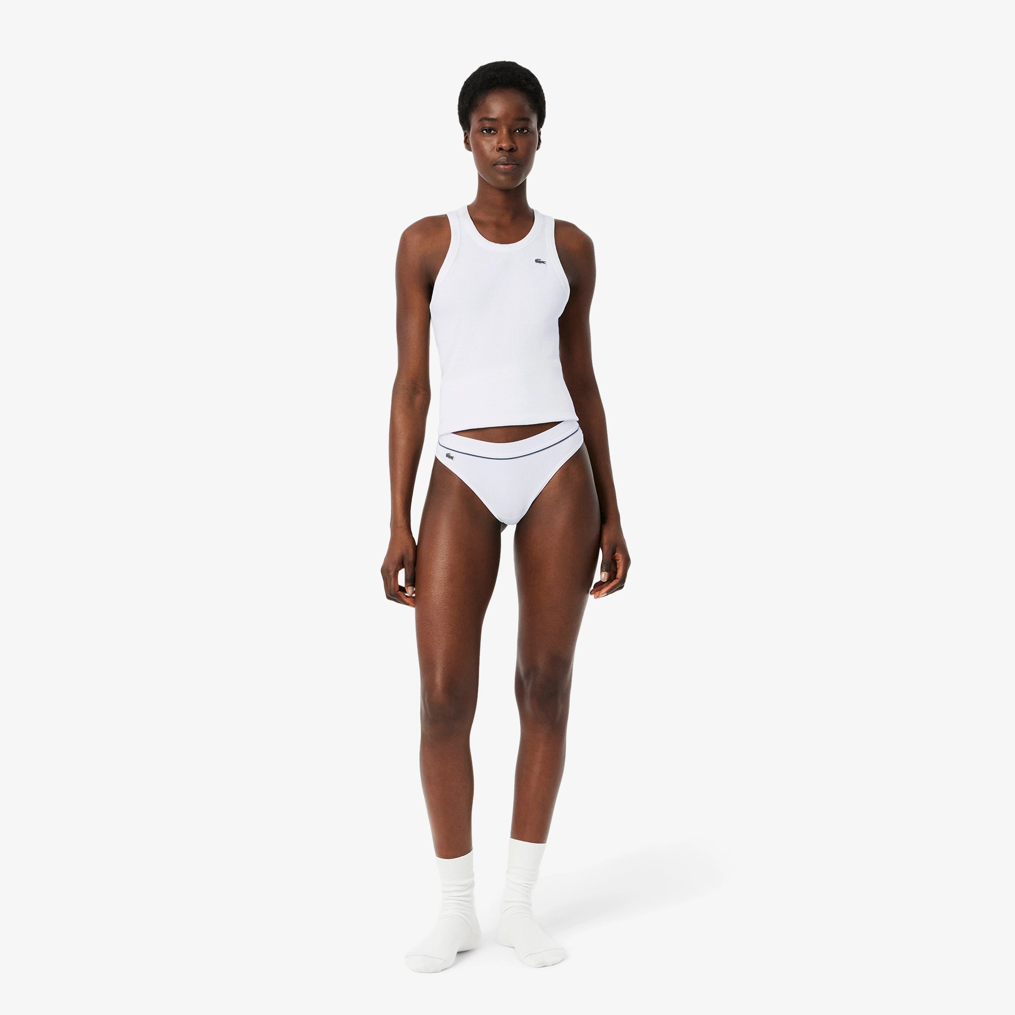 Lacoste Cuecas String Branco Lacoste