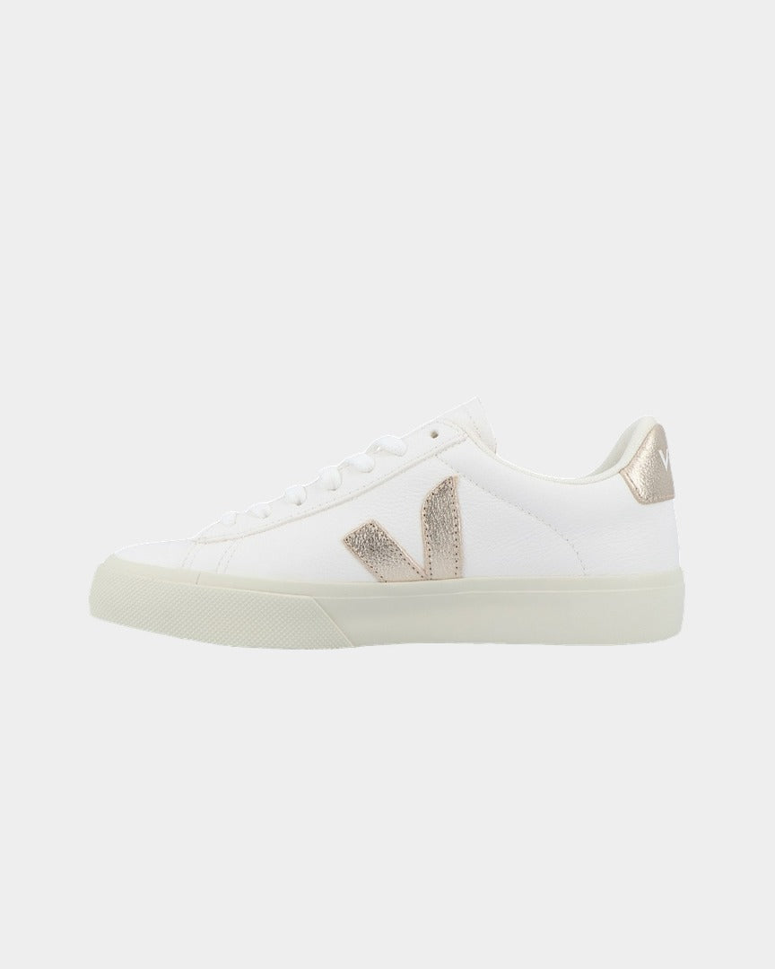 Sapatilhas Mulher Veja Campo Leather Branco/Dourado vista interior