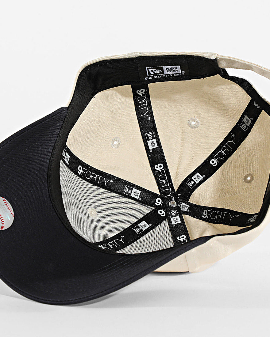 Boné New Era New York Yankees Ajustável Colour Block Bege/Marinho New Era