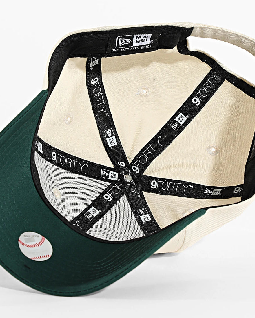 Boné New Era Oakland Athletics Ajustável Colour Block Bege/Verde New Era