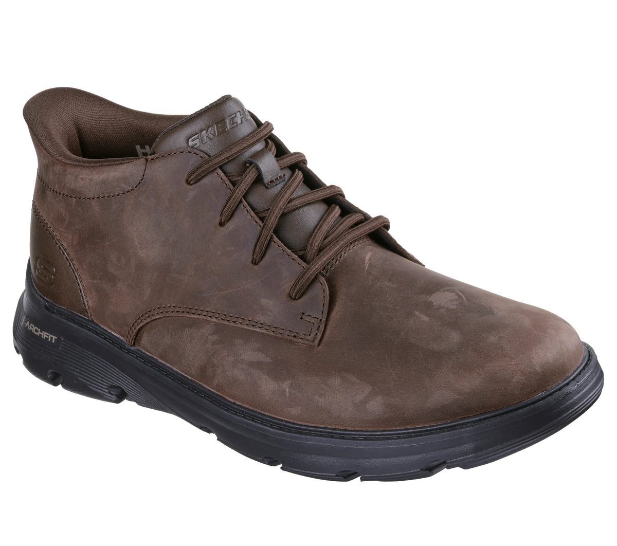 Bota Homem Skechers Slip-ins Relaxed - Arch Fit Garza Castanha Skechers