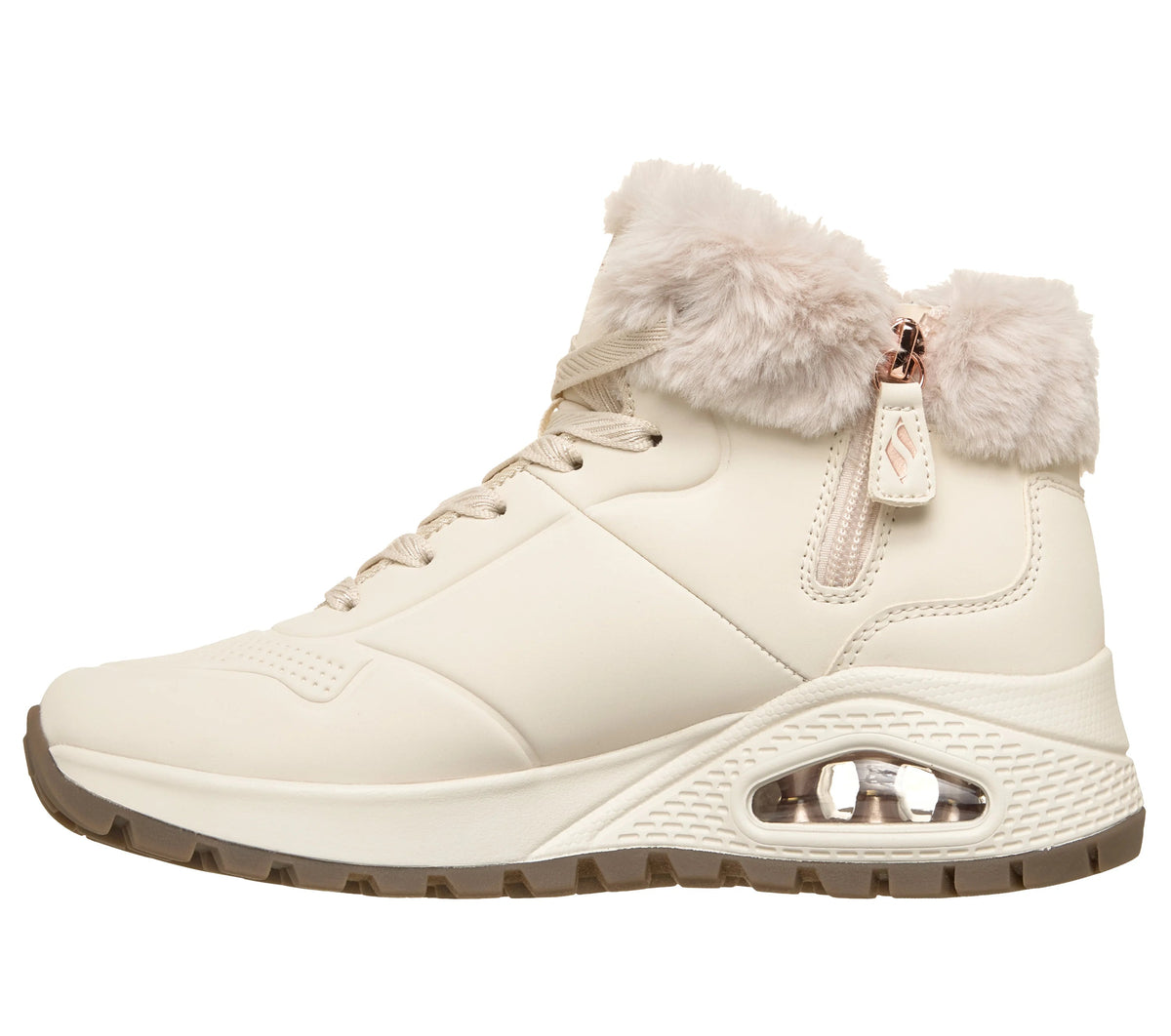 Bota Mulher Skechers Uno Rugged Antiderrapante Branco Skechers