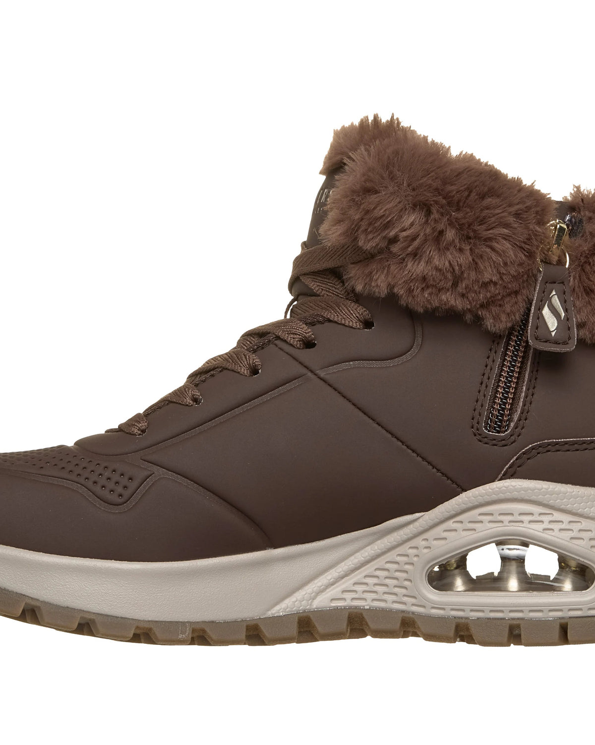Bota Mulher Skechers Uno Rugged Antiderrapante Castanha Skechers