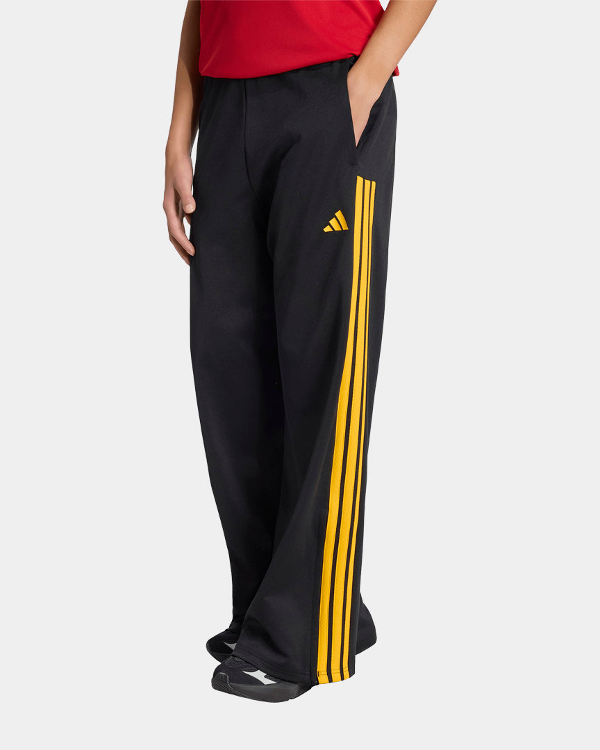 Calças Largas Mulher Adidas 3S Pretas/Amarelo Adidas