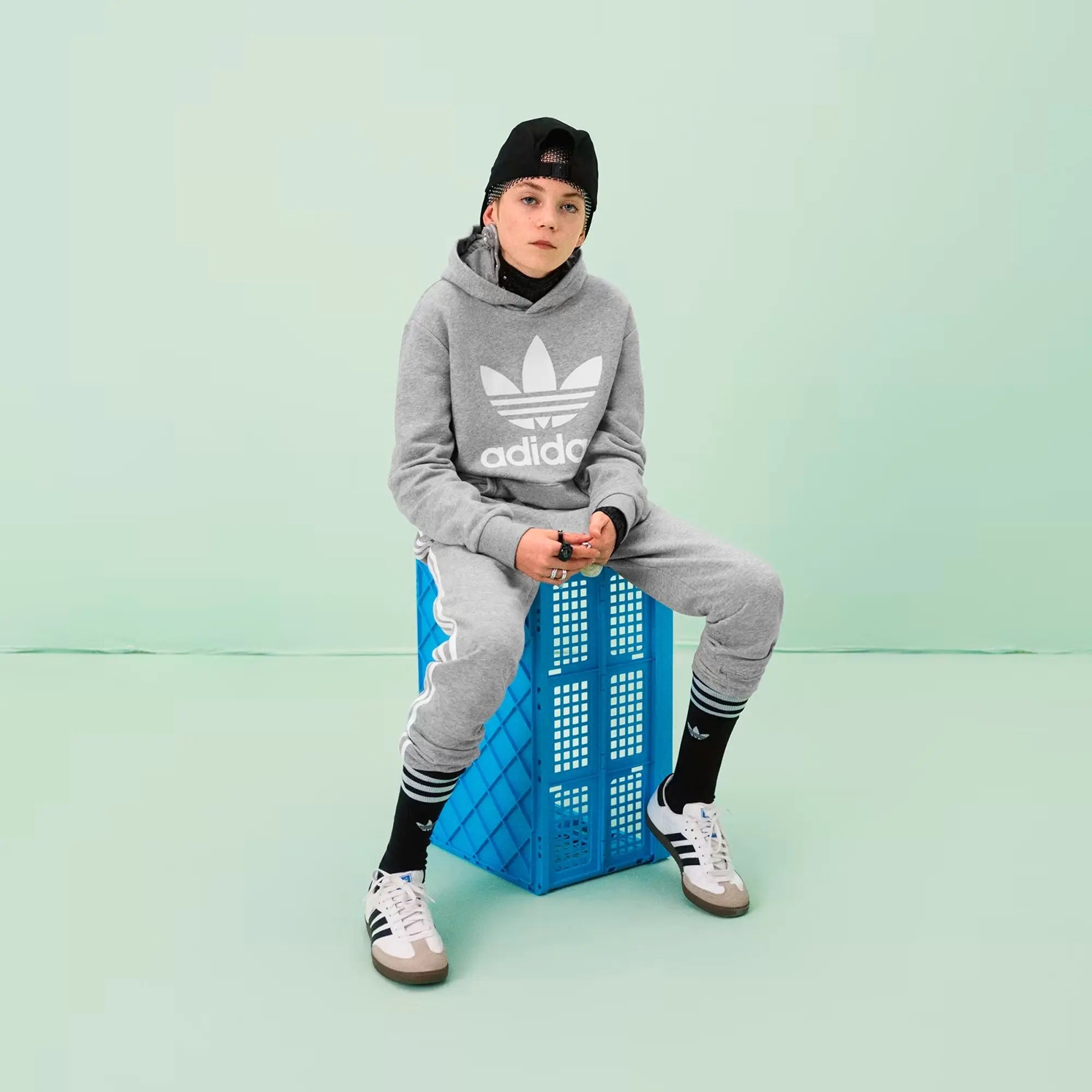 Adidas Trefoil Cinza Adidas