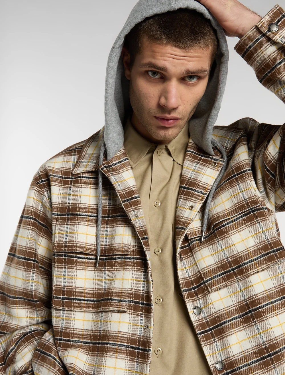 Camisa Homem Dickies Eustis Bege/Castanho Dickies