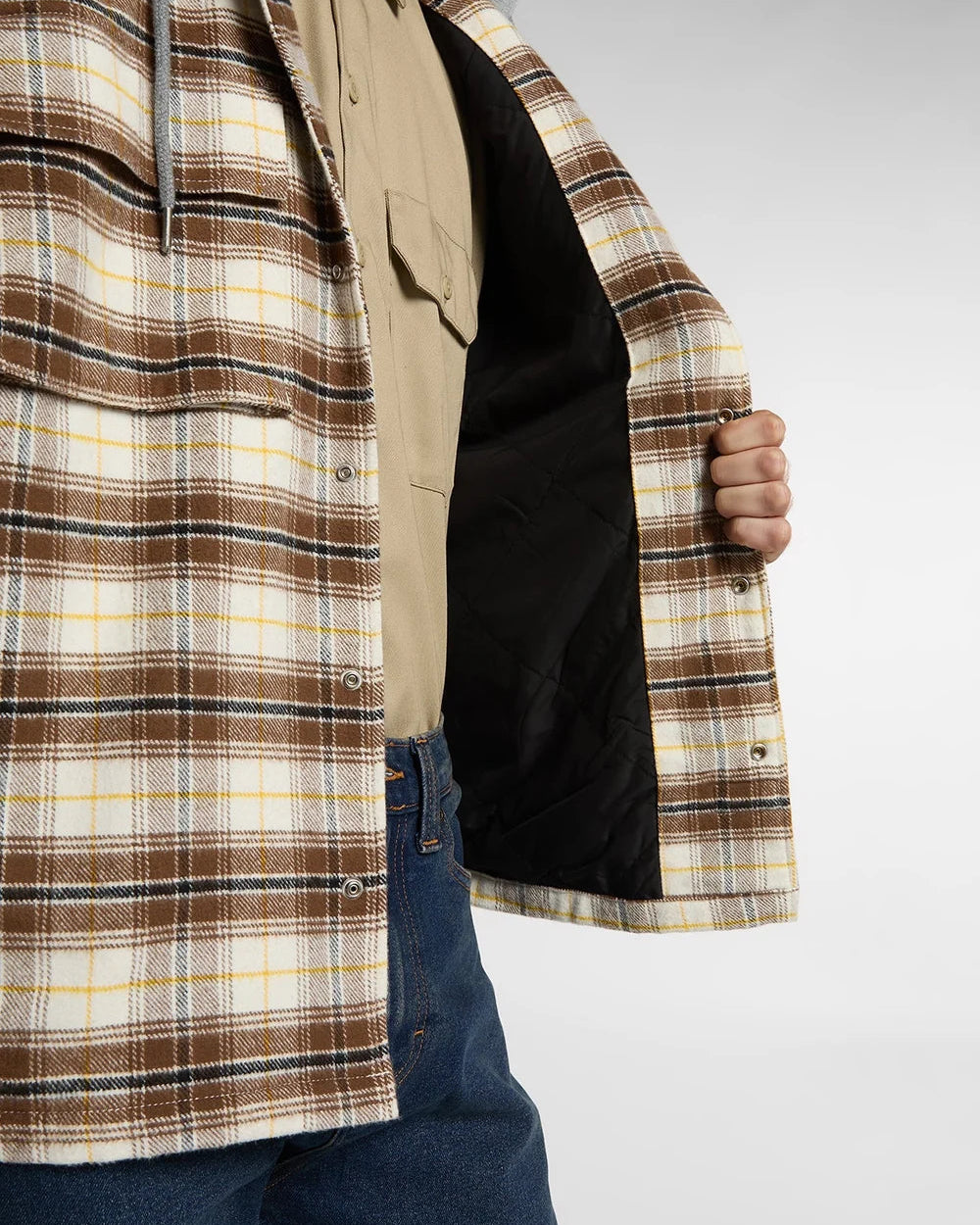 Camisa Homem Dickies Eustis Bege/Castanho Dickies