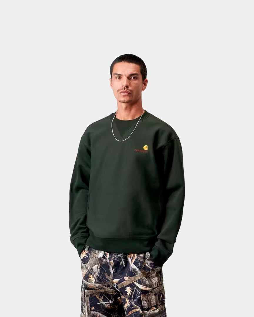 Camisola Homem Carhartt WIP American Script Verde Carhartt
