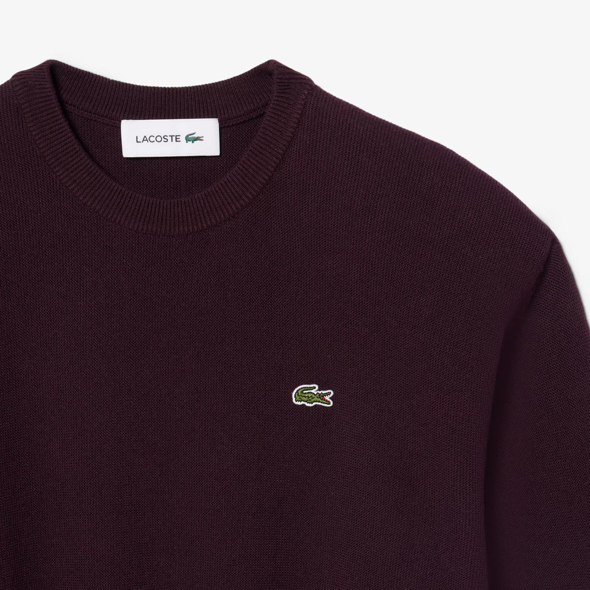 Camisola Mulher Lacoste Relaxed Fit em Algodão Castanho Lacoste