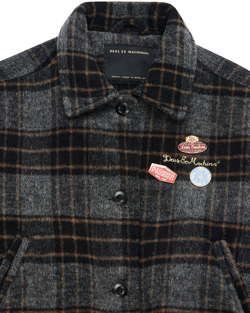 Casaco Mulher Deus Ex Machina Lost World Wool Blend Bomber Cinza/Preto Deus Ex Machina