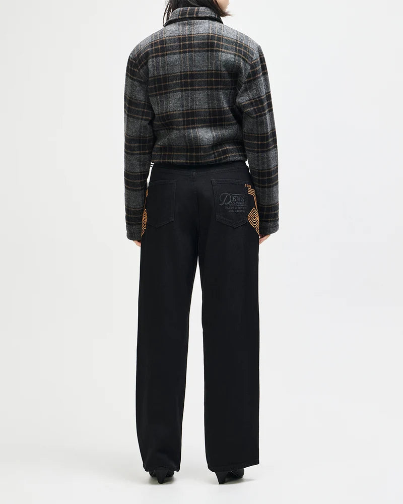 Casaco Mulher Deus Ex Machina Lost World Wool Blend Bomber Cinza/Preto Deus Ex Machina