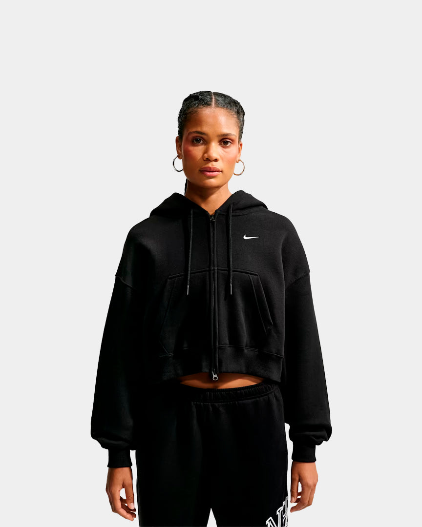 Casaco Mulher Nike Studio Cropped Cardado Preto Nike