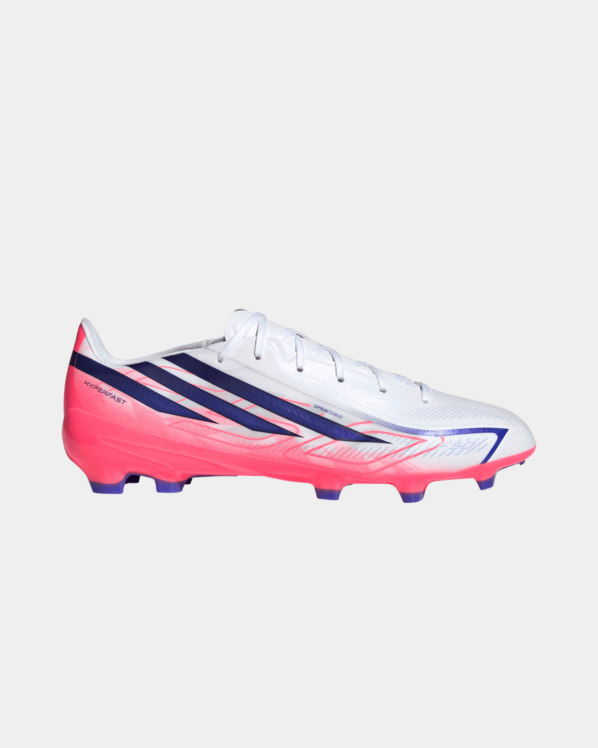 Chuteiras Adidas F50 Hyperfast League FG Branco/Rosa Adidas
