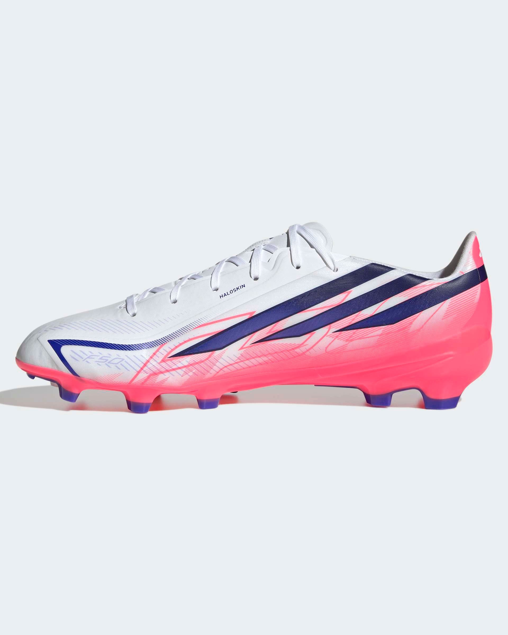 Chuteiras Adidas F50 Hyperfast League FG Branco/Rosa Adidas
