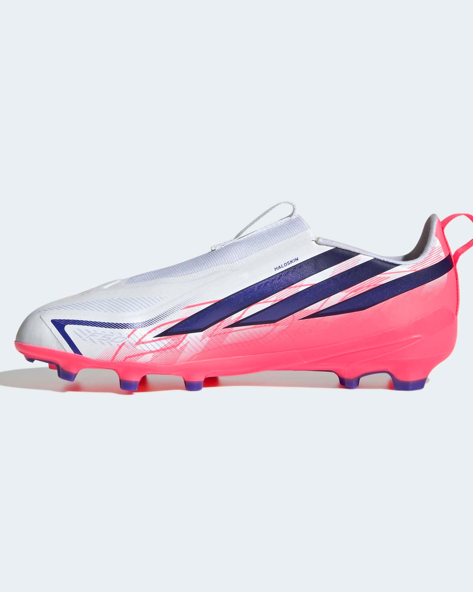 Chuteiras Adidas F50 Hyperfast League LL FG Branca/Rosa Adidas