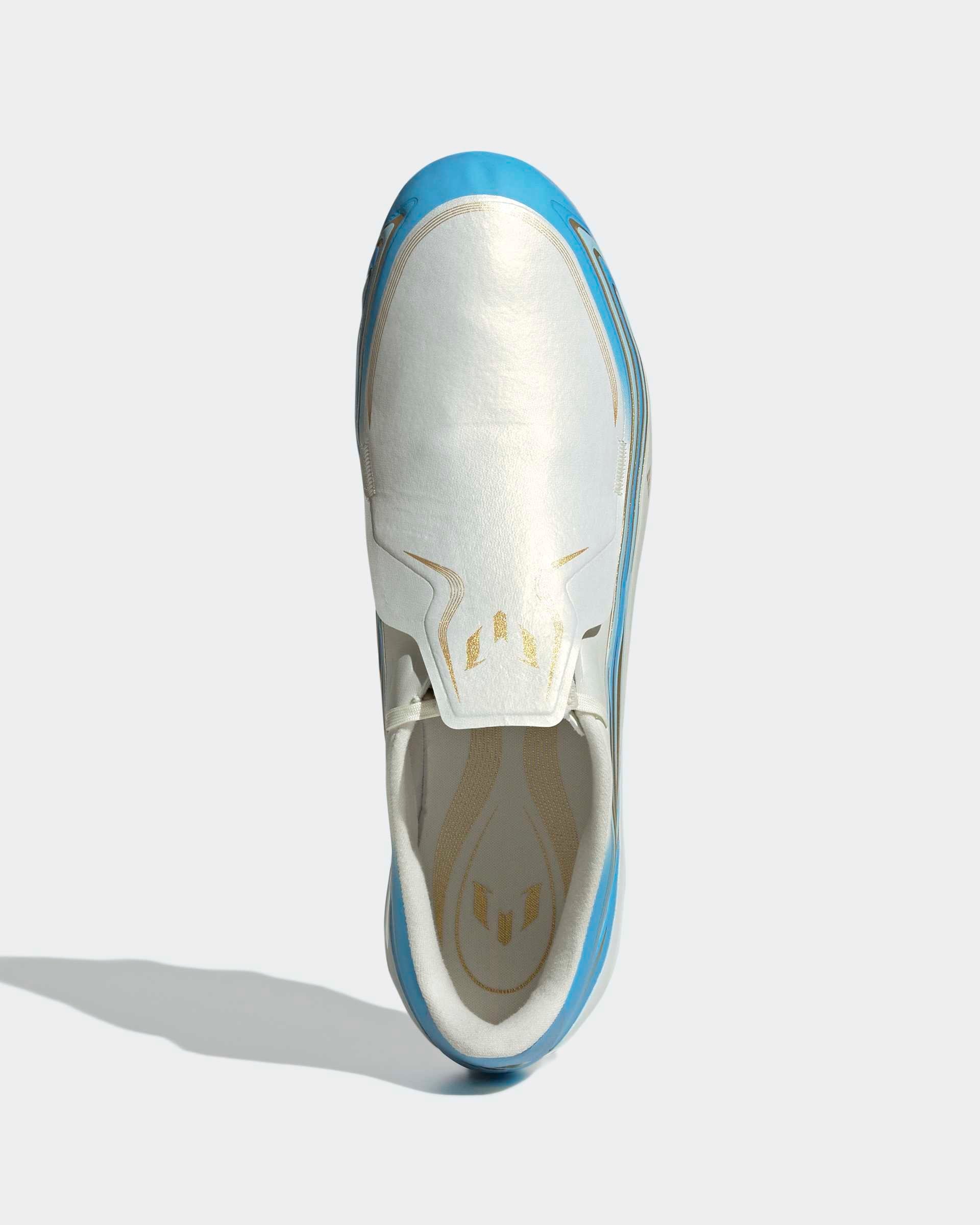 Chuteiras Adidas F50 Messi League FG Branca/Dourada Adidas