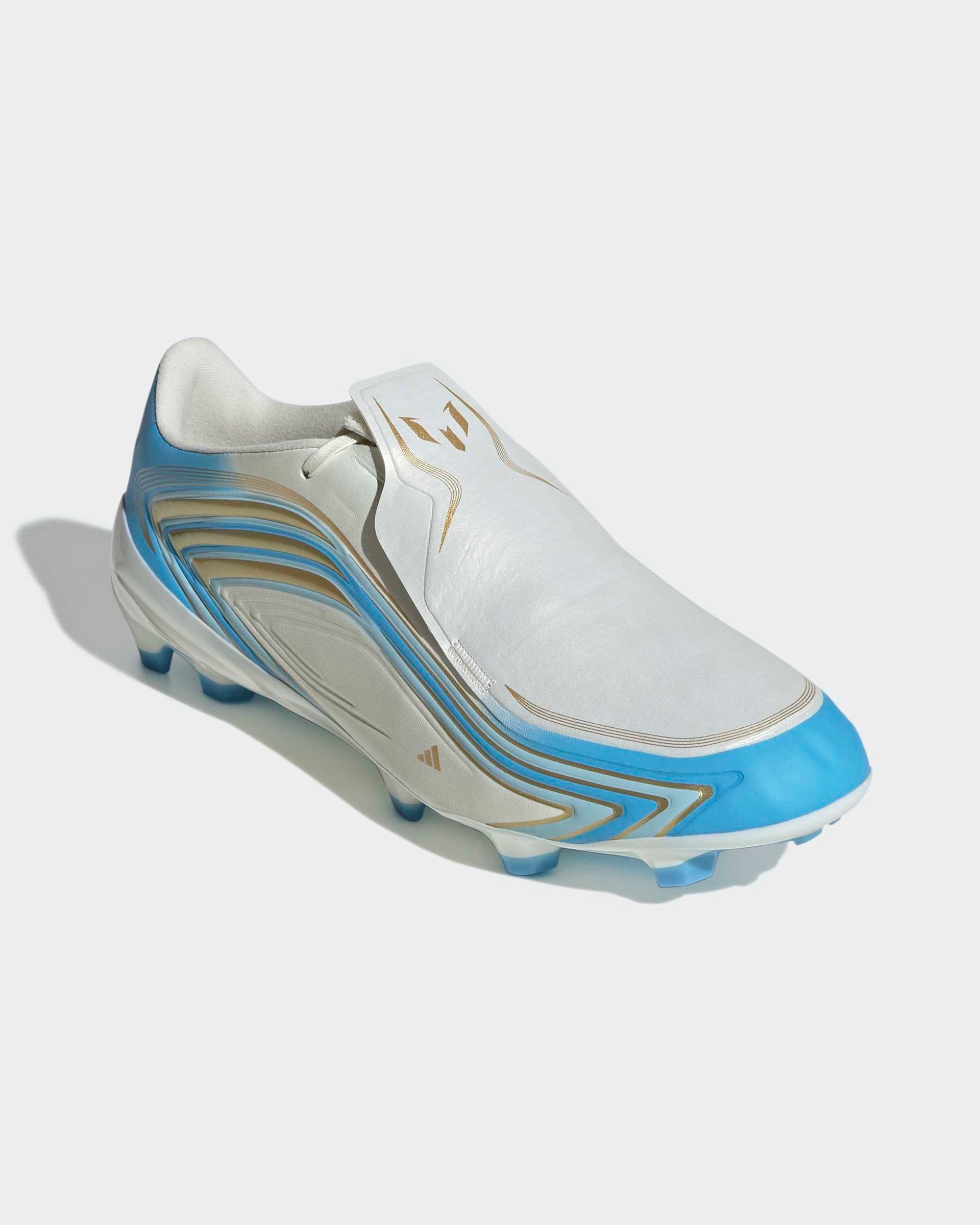 Chuteiras Adidas F50 Messi League FG Branca/Dourada Adidas
