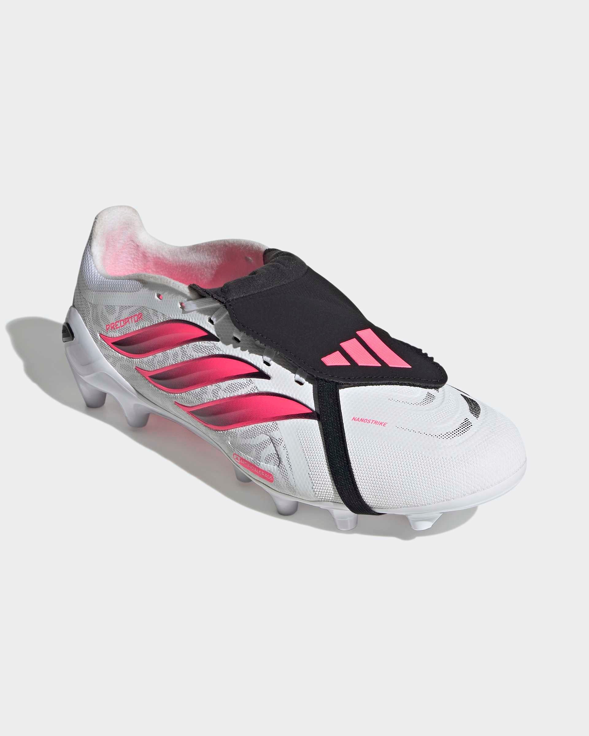 Chuteiras Adidas Predator League FT AG Branca/Rosa Adidas