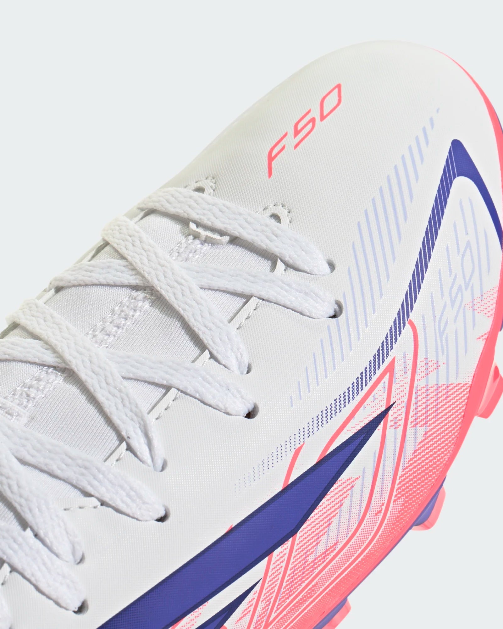 Chuteiras Criança Adidas F50 Hyperfast Club Branco/Roxo/Laranja Adidas