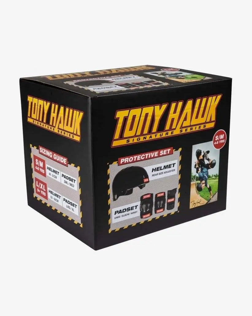 Conjunto de Proteção Tony Hawk Skate Preto