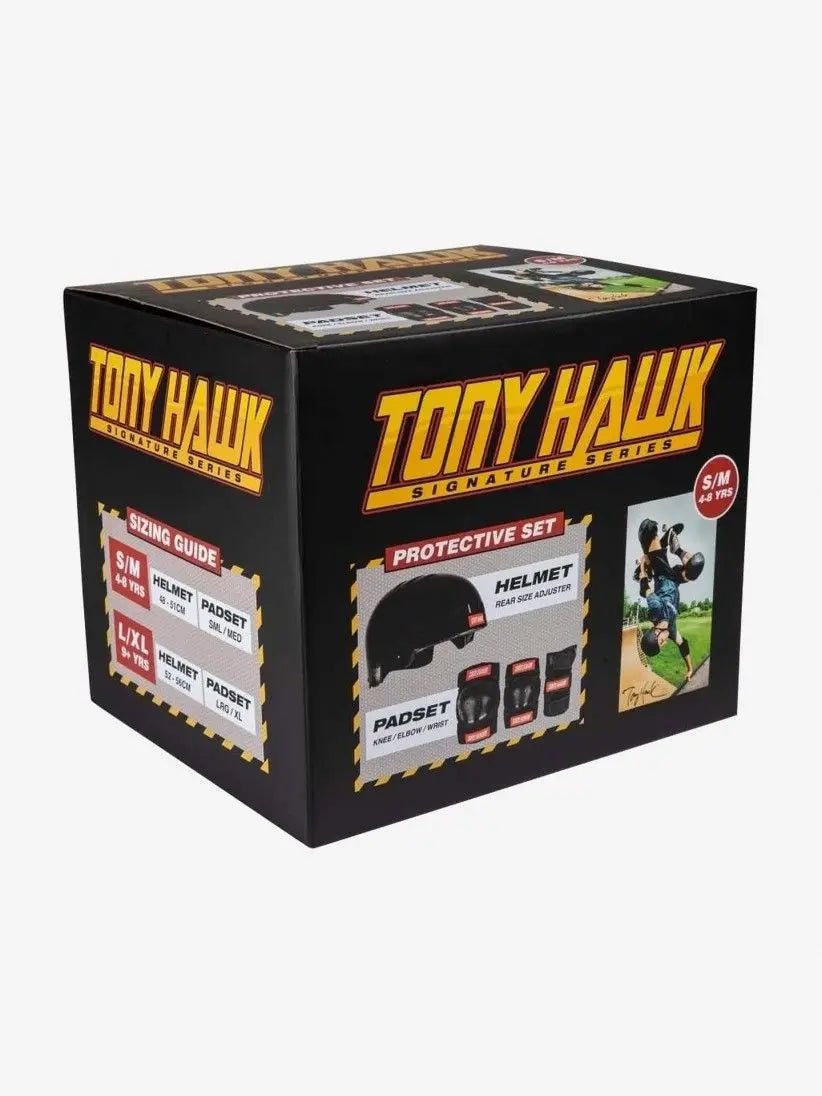 Conjunto de Proteção Tony Hawk Skate Preto