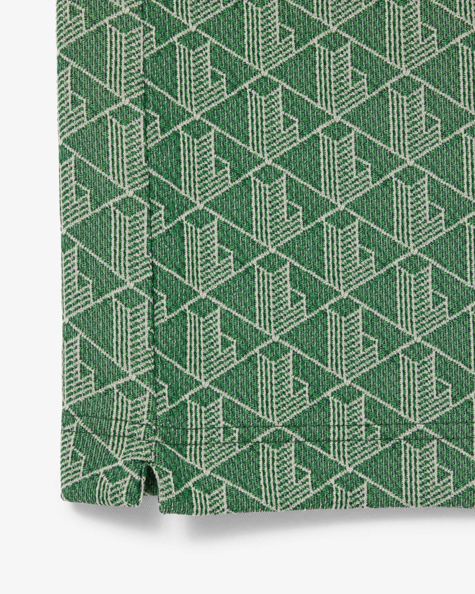 Lacoste Polo Jacquard Monograma Verde Lacoste