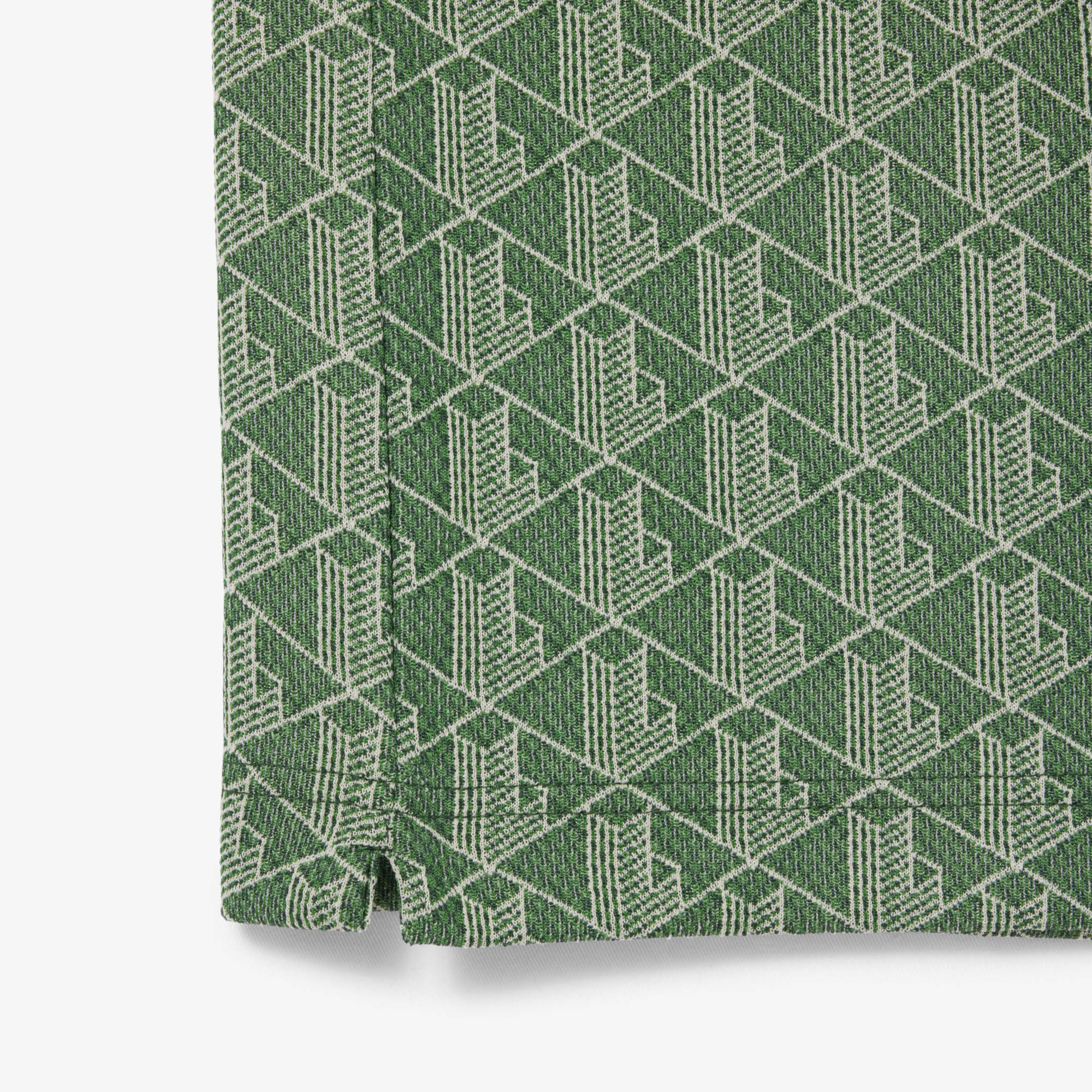 Lacoste Polo Jacquard Monograma Verde Lacoste