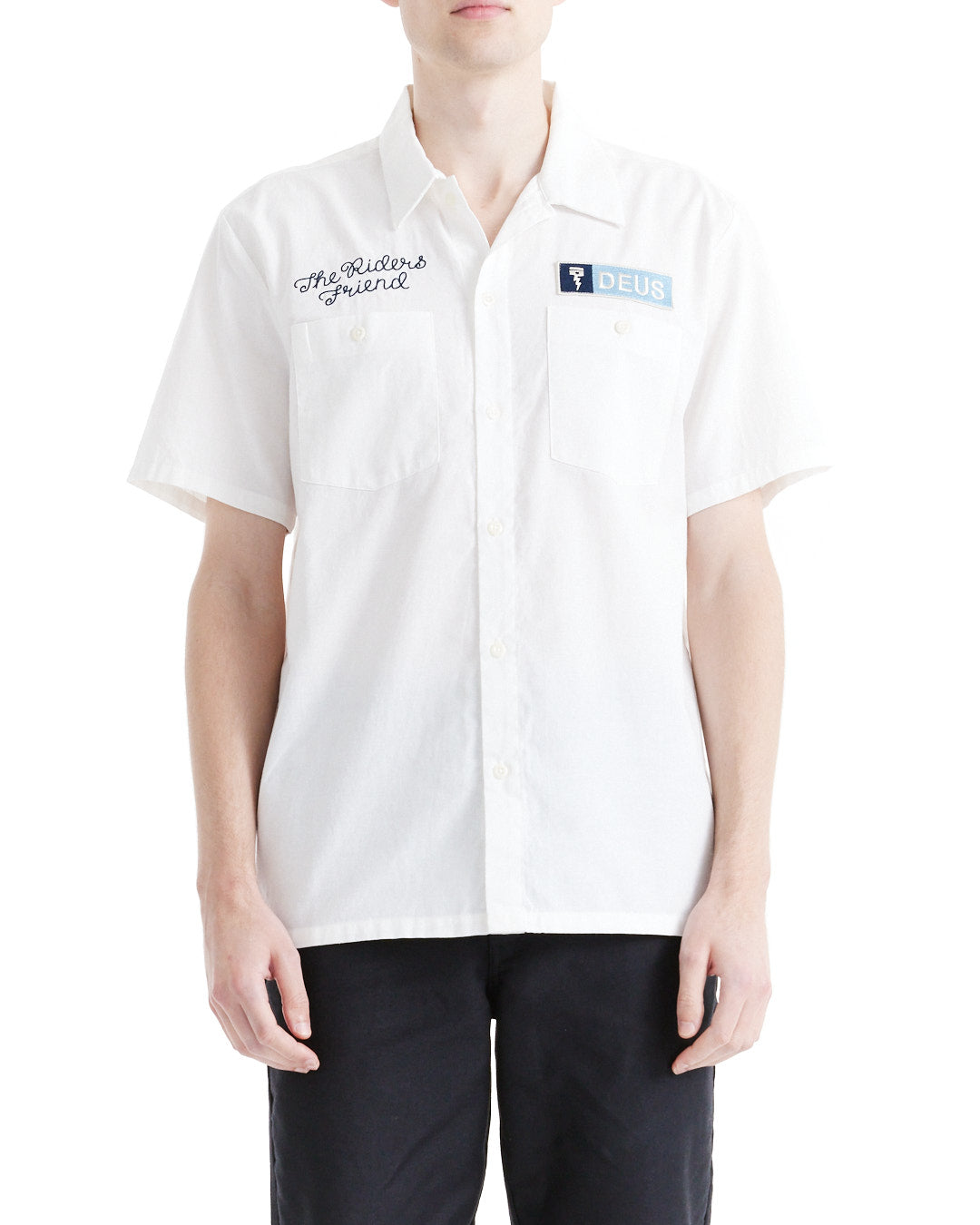 Deus Ex Machina Camisa Forecourt Vintage Branca Deus Ex Machina