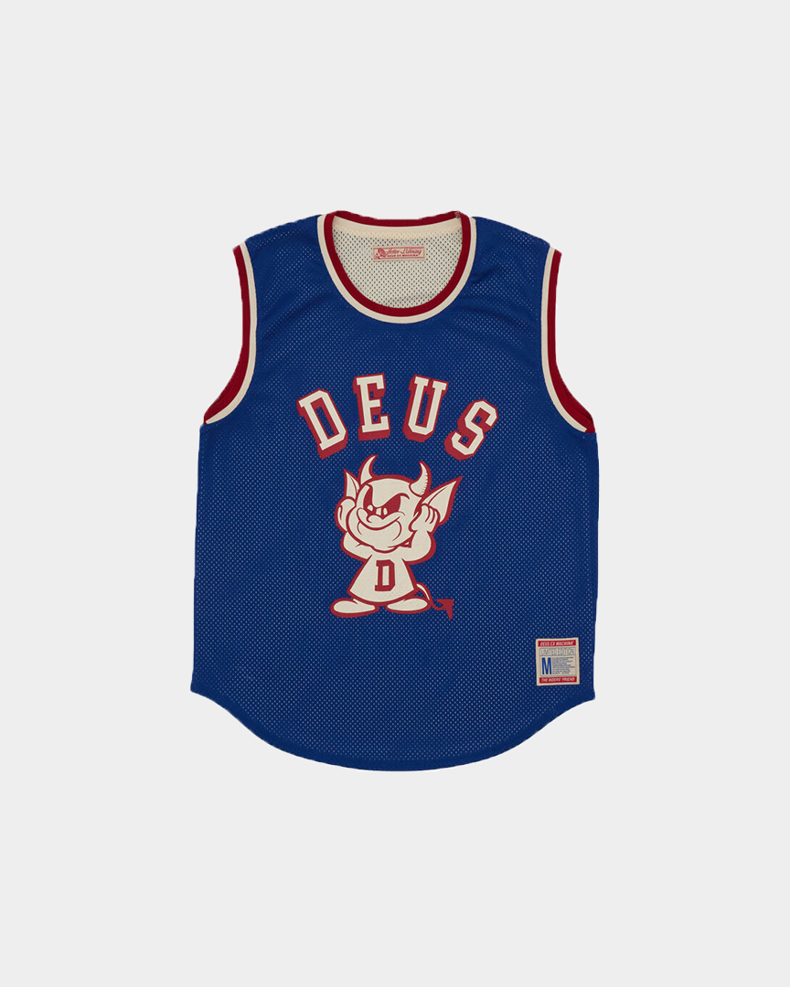 Deus Ex Machina T-Shirt de Alças Reversível Bege/Azul DUP251141BSR