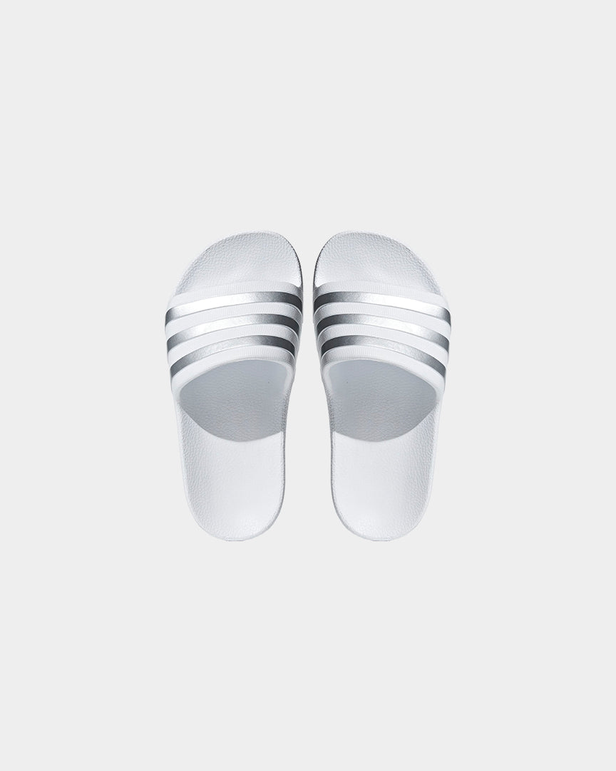 Adidas Chinelos Adilette Branco/Prateado F35555