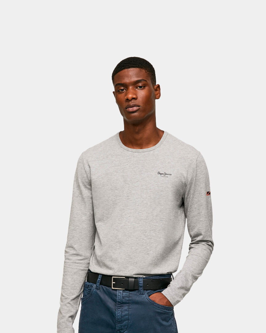 T-Shirt Pepe Jeans Manga Comprida Cinza PM508211933